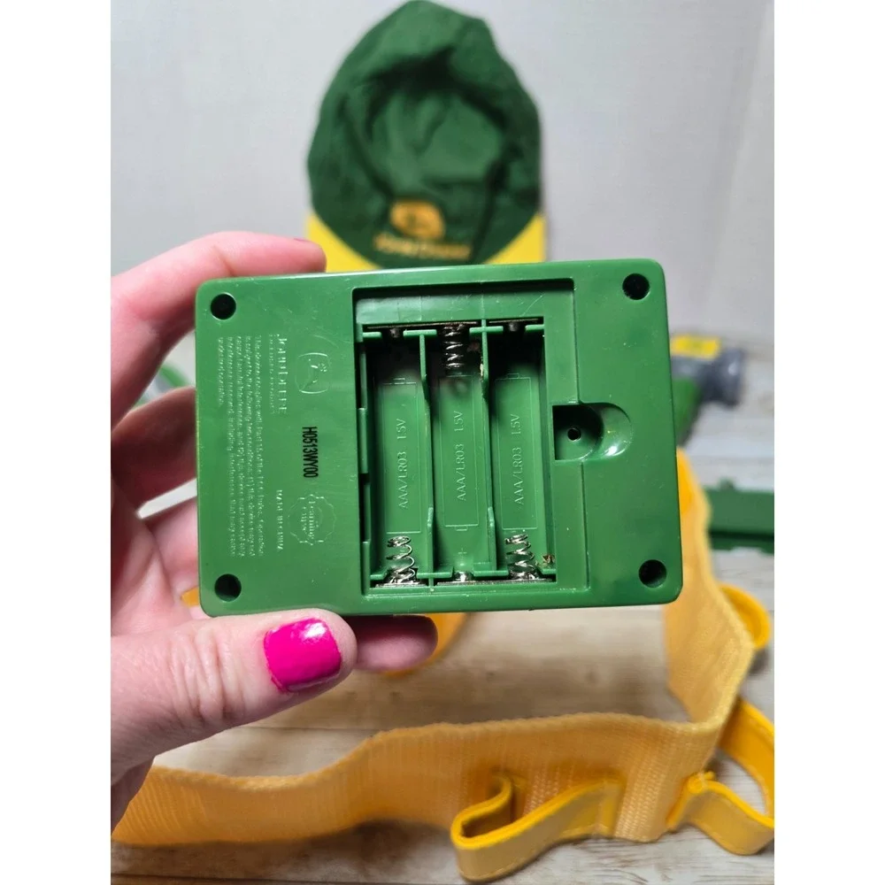 John Deere Kids Toy Lot Ertl Tool Box‎ & Talking Tool Belt w/ Tools Hat VIDEO
